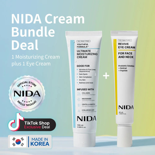 NIDA YouthfulFormula Cream and Revive Cream Bundle Elastic Skin Moisturize Daily Radiant Skin